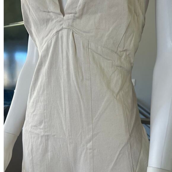 Washed Cotton Jumpsuit in Ecru - Picture 7 of 16